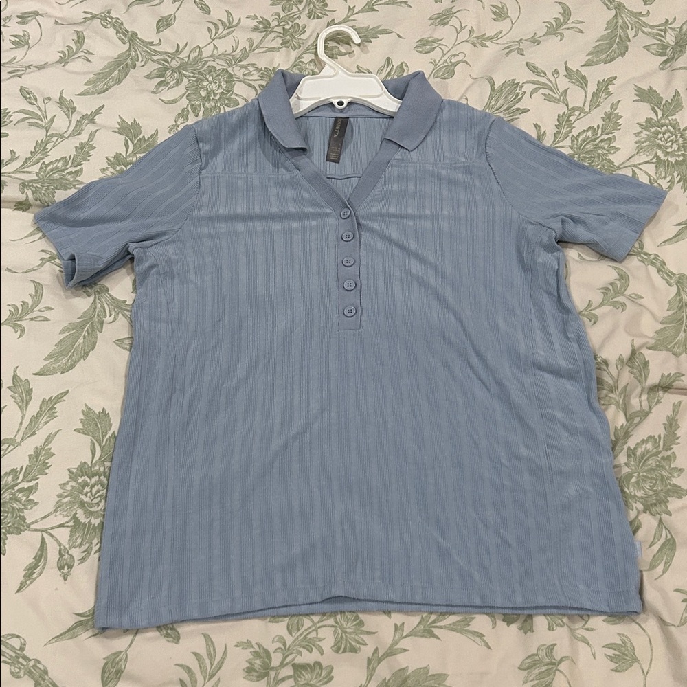Mondetta Light Blue Textured Polo Shirt